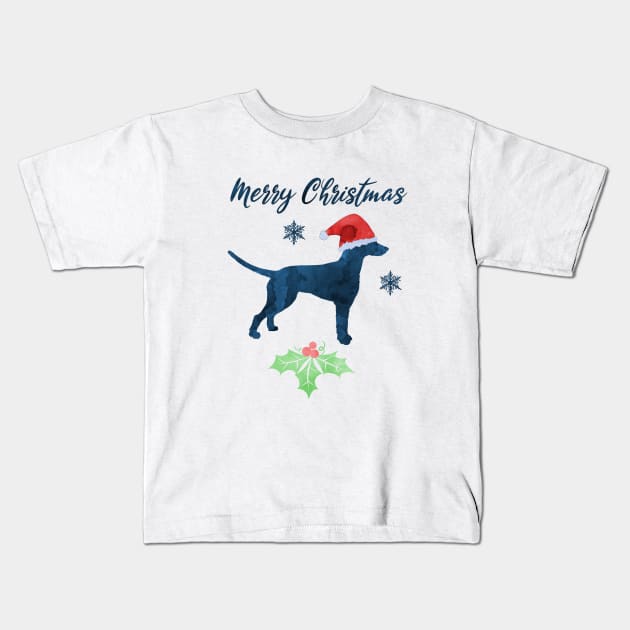 Christmas Dalmatian Dog Artwork Kids T-Shirt by TheJollyMarten